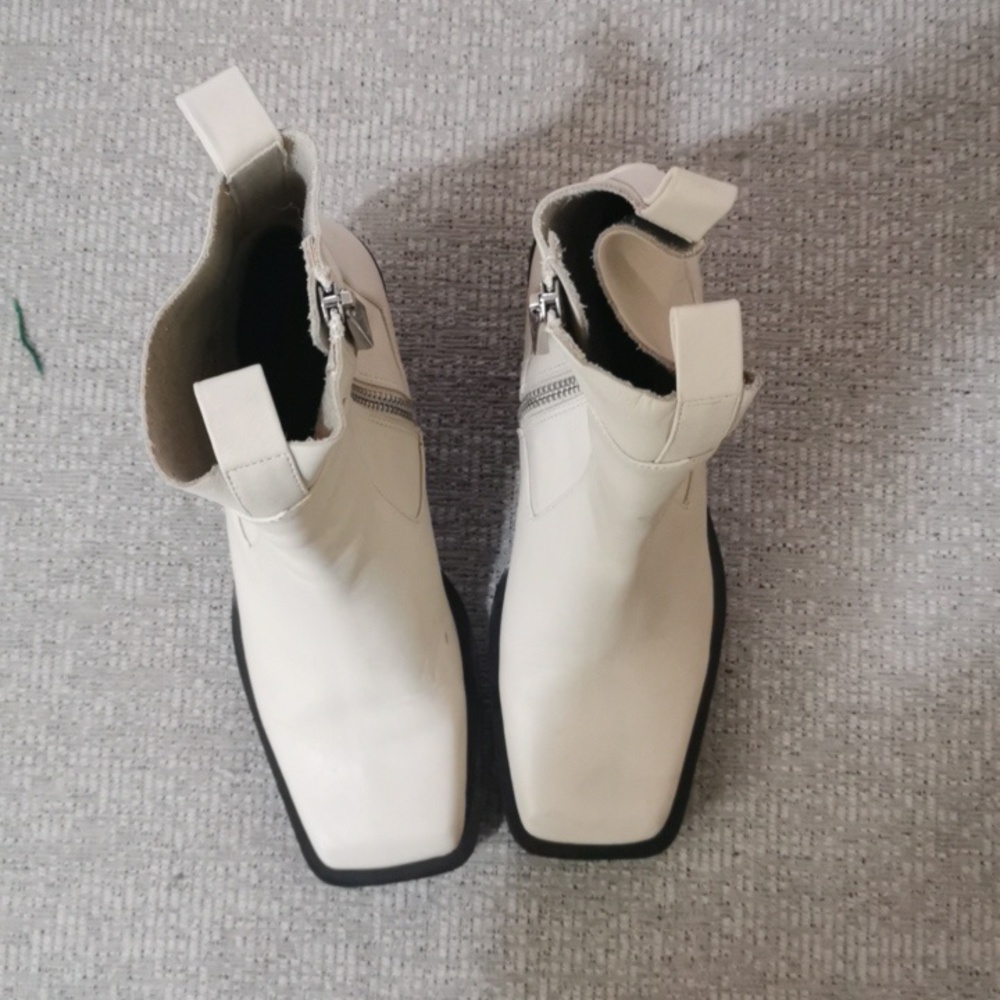 Elegant Cream Ankle Boots